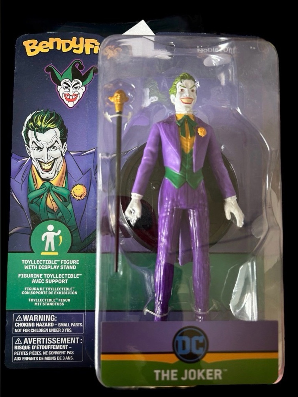 Bendyfigs DC Comics The JOKER 7.5” Figure W/Display Stand Noble Collection NEW